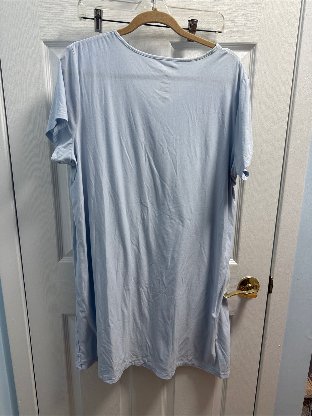 croft & barrow Light Blue V-Neck Sleep Top - Picture 3 of 3